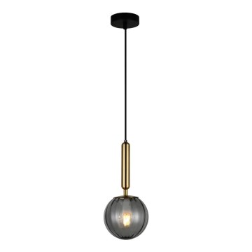 ITALUX - Lampadario a sospensione con filo RAVENA 1xE27/5W/230V nero/ottone