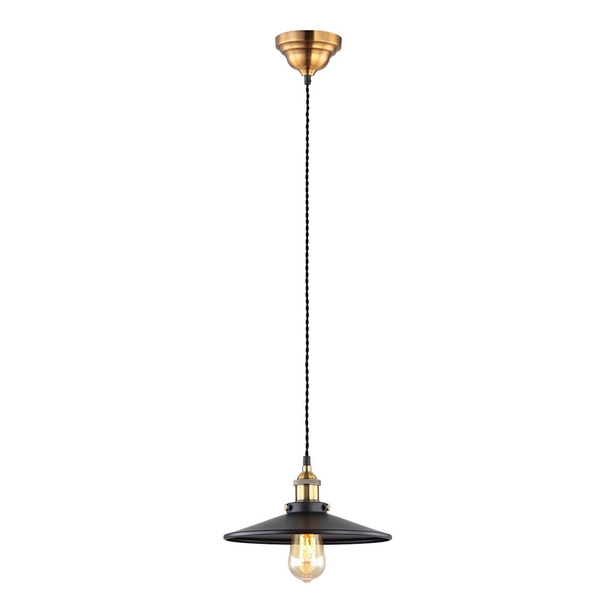 ITALUX - Lampadario a sospensione con filo VERDA 1xE27/40W/230V diametro 26 cm nero