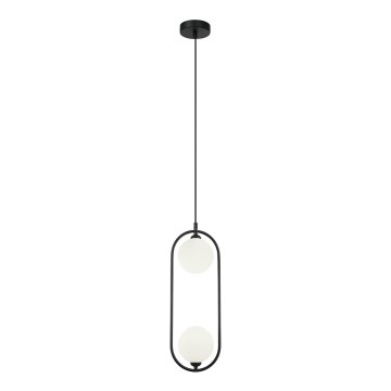 ITALUX - Lampadario a sospensione LUPUS 2xG9/25W/230V nero
