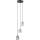 ITALUX - Lampadario a sospensione TORNO con cavo 3xE14/40W/230V nero/oro