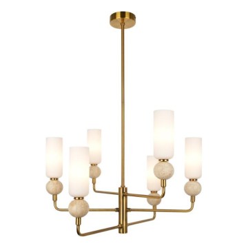 ITALUX - Lampadario a stelo SANTOS 6xG9/40W/230V oro