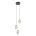 ITALUX - Lampadario LED a sospensione con cavo ALANI 3x LED da 5 W, 230 V, 3000 K nero/oro