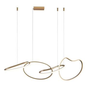 ITALUX - Lampadario LED a sospensione con cavo FONTE LED/60W/230V 3000/4000/6000K dorato