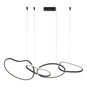 ITALUX - Lampadario LED sospeso su cavo FONTE LED/60W/230V 3000/4000/6000K nero