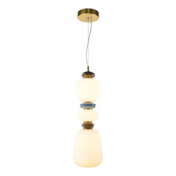 ITALUX - Lampadario LED su cavo EVANS LED/19W/230V 3000K oro/blu/marrone