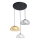 ITALUX - Lampadario sospeso con cavo AINALE 3xG9/7W/230V nero/trasparente/fumé beige/grigio