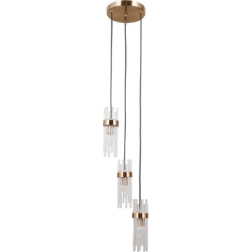 ITALUX - Lampadario sospeso TARASO 3xE14/40W/230V oro