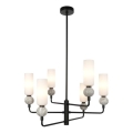 ITALUX - Lampadario su asta SANTOS 6xG9/40W/230V nero