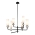 ITALUX - Lampadario su asta SANTOS 6xG9/40W/230V nero