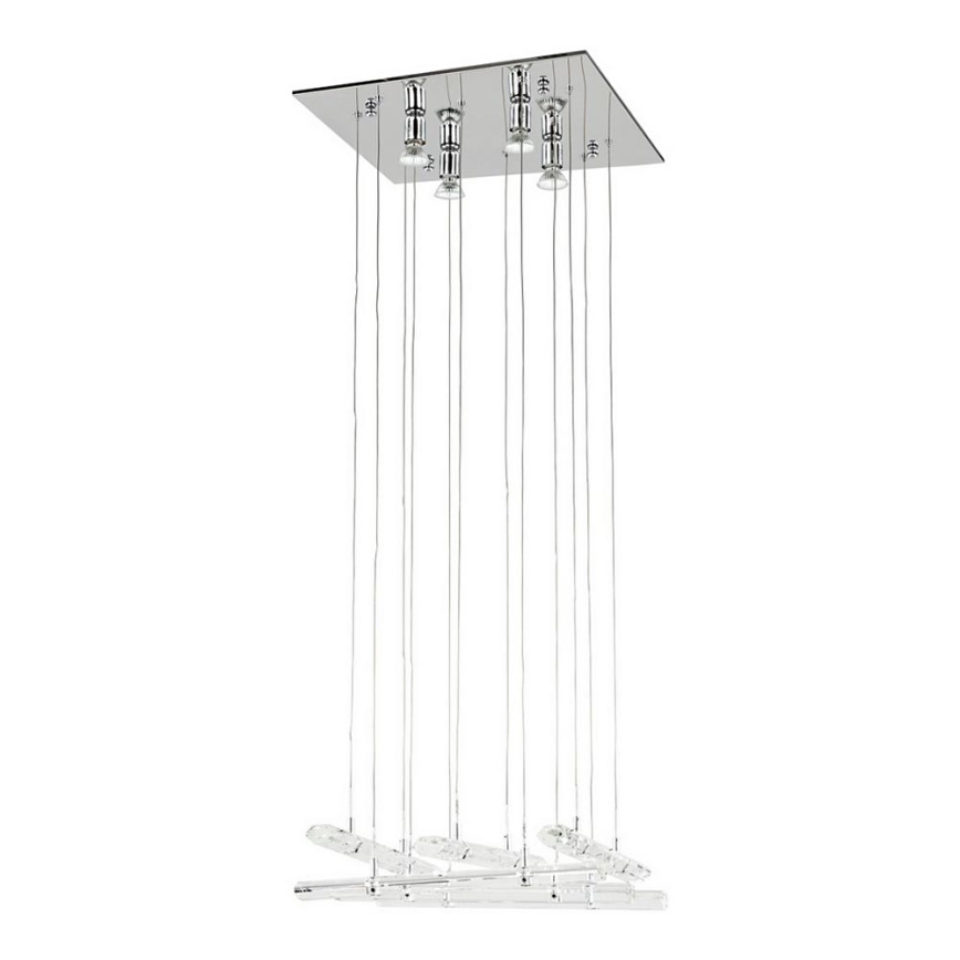 ITALUX - Lampadario su fune DIAMOND 4xGU10/50W/230V + 12xG4/10W