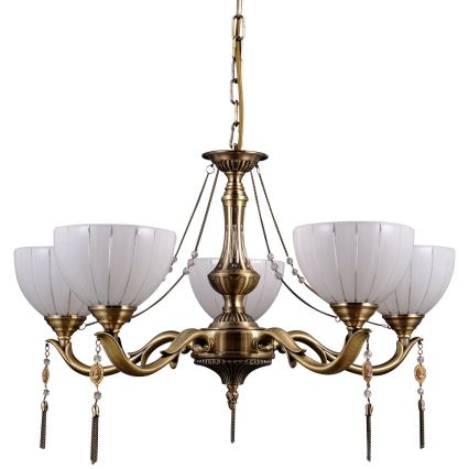 ITALUX - Lampadario a sospensione con catena BAXIO 5xE27/60W/230V