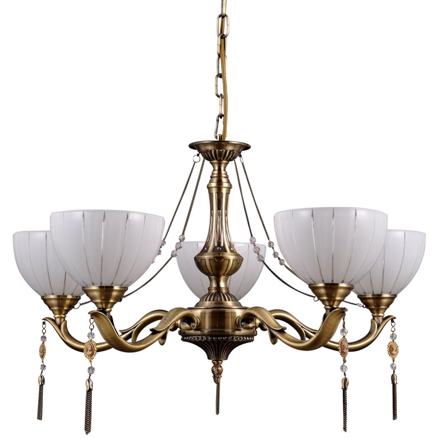 ITALUX - Lampadario a sospensione con catena BAXIO 5xE27/60W/230V