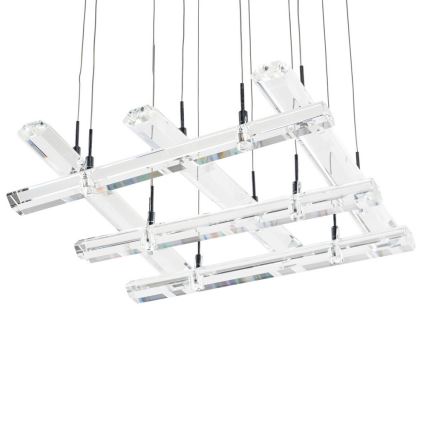 ITALUX - Lampadario su fune DIAMOND 4xGU10/50W/230V + 12xG4/10W