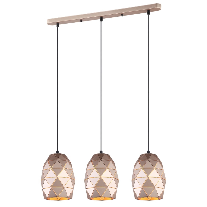 ITALUX - Lampadario a sospensione con filo HARLEY 3xE27/40W/230V oro