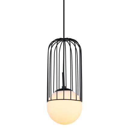 ITALUX - Lampadario a sospensione con filo MATTY 1xE27/40W/230V 100 cm nero
