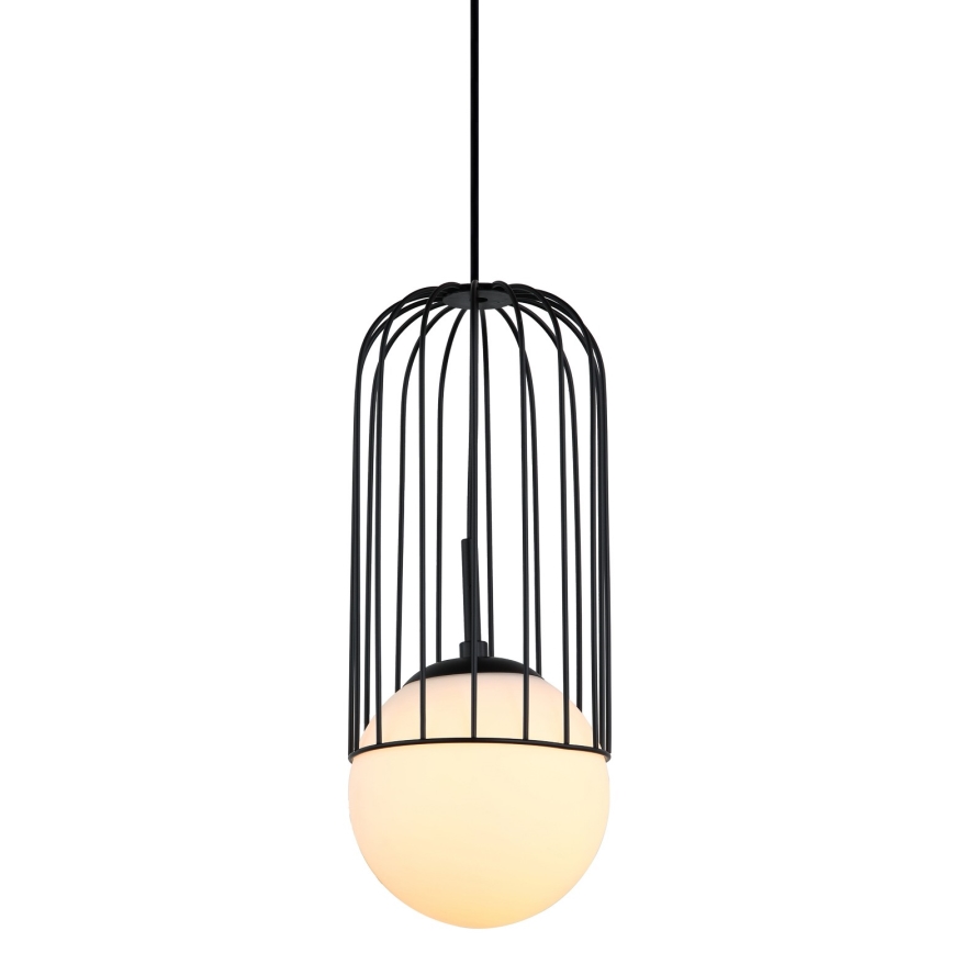 ITALUX - Lampadario a sospensione con filo MATTY 1xE27/40W/230V 100 cm nero