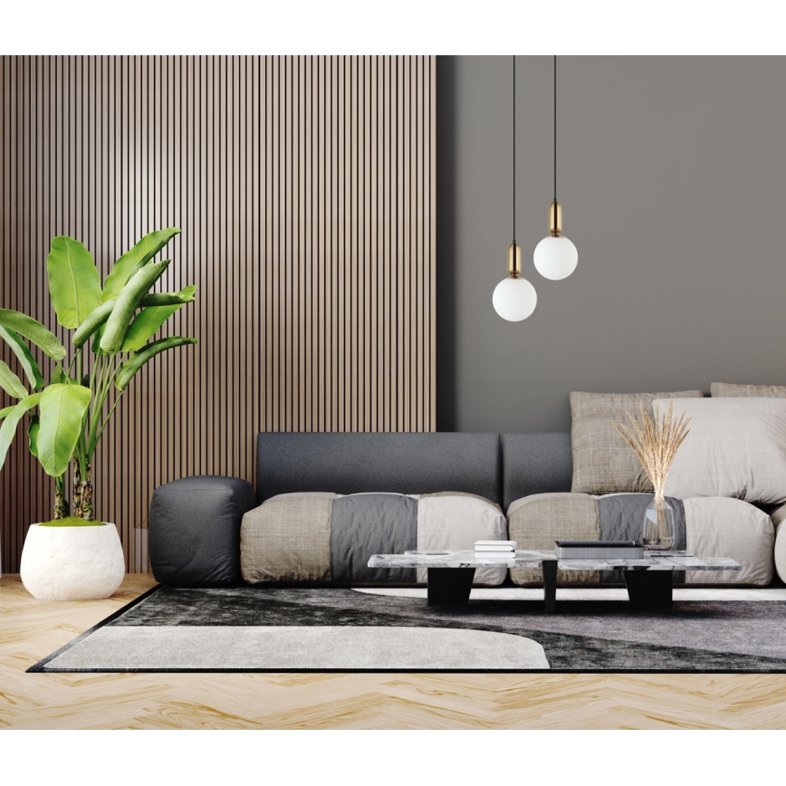 ITALUX - Lampadario a sospensione con filo ALDEVA 1xE27/40W/230V diametro 20 cm nero/bronzo