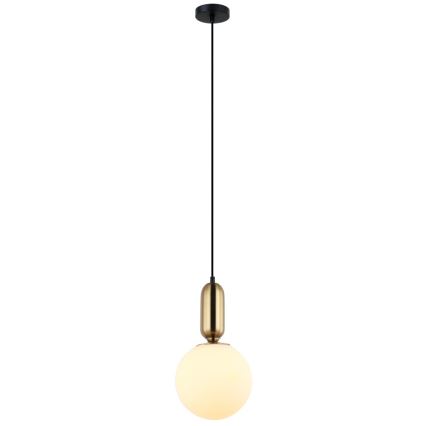 ITALUX - Lampadario a sospensione con filo ALDEVA 1xE27/40W/230V diametro 20 cm nero/bronzo