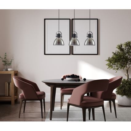 ITALUX - Lampadario a sospensione con filo DARLENA 3xE27/40W/230V nero