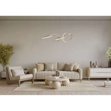 ITALUX - Lampadario LED a sospensione con cavo FONTE LED/60W/230V 3000/4000/6000K dorato