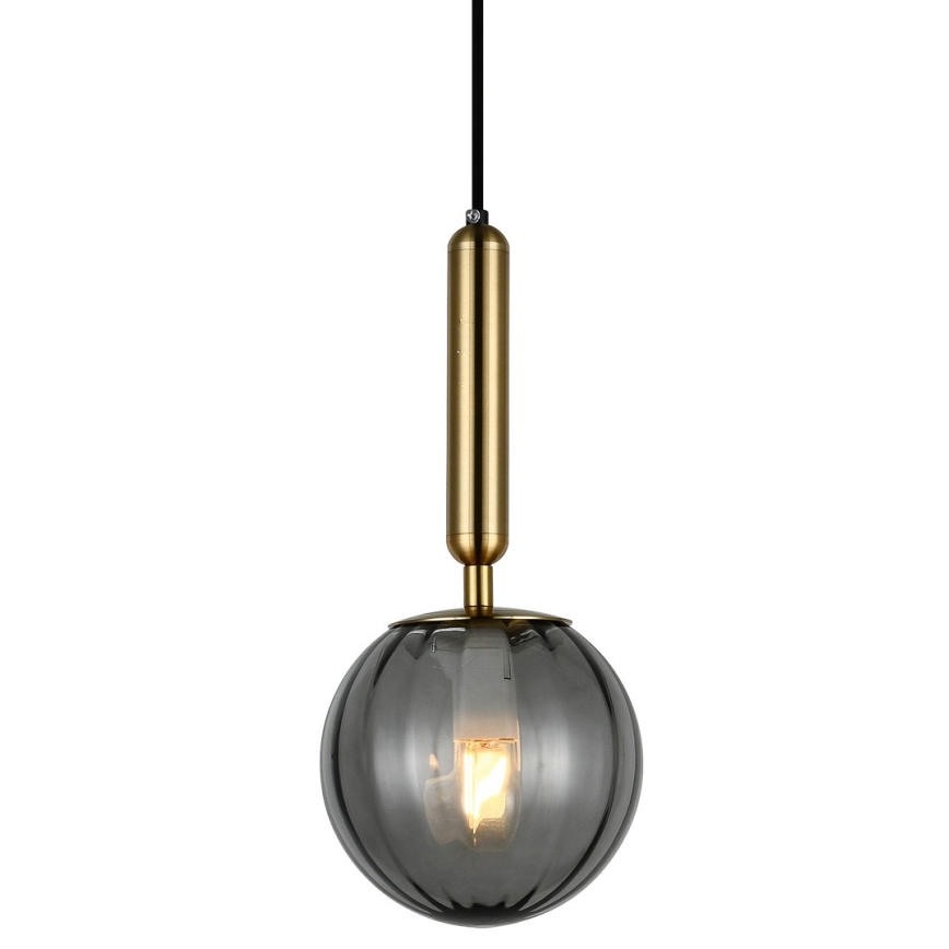 ITALUX - Lampadario a sospensione con filo RAVENA 1xE27/5W/230V nero/ottone