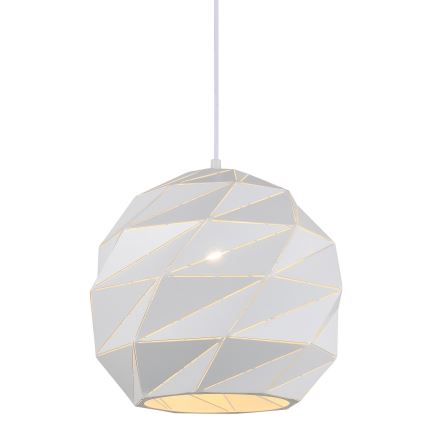 ITALUX - Lampadario a sospensione con filo PALERMO 1xE27/40W/230V diametro 32 cm bianco