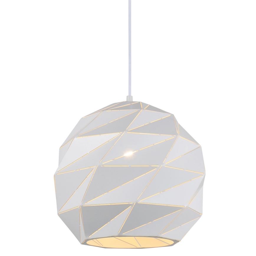 ITALUX - Lampadario a sospensione con filo PALERMO 1xE27/40W/230V diametro 32 cm bianco