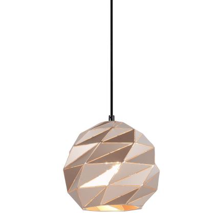 ITALUX - Lampadario a sospensione con filo PALERMO 1xE27/40W/230V diametro 23 cm Oro rosa