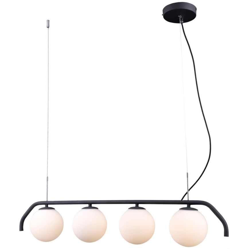 ITALUX - Lampadario a sospensione con filo CARIMI 4xG9/5W/230V nero