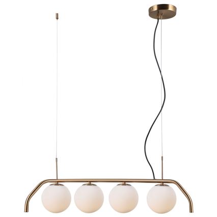 ITALUX - Lampadario a sospensione con filo CARIMI 4xG9/5W/230V ottone