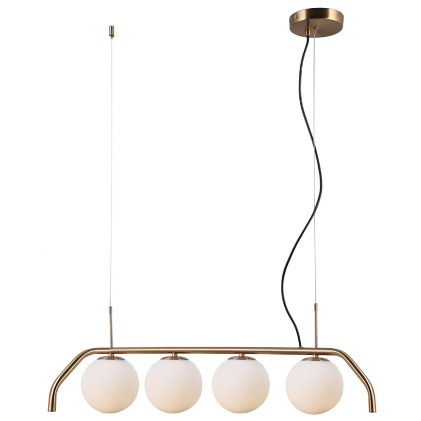 ITALUX - Lampadario a sospensione con filo CARIMI 4xG9/5W/230V ottone