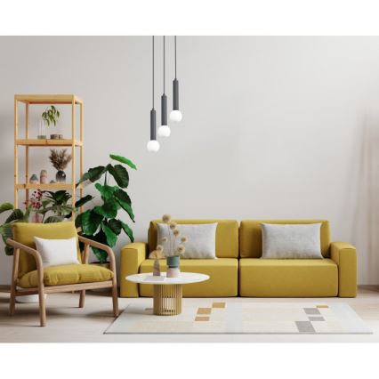 ITALUX - Lampadario a sospensione con cavo FILANO 3xG9/5W/230V nero