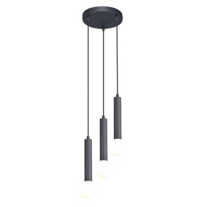 ITALUX - Lampadario a sospensione con cavo FILANO 3xG9/5W/230V nero