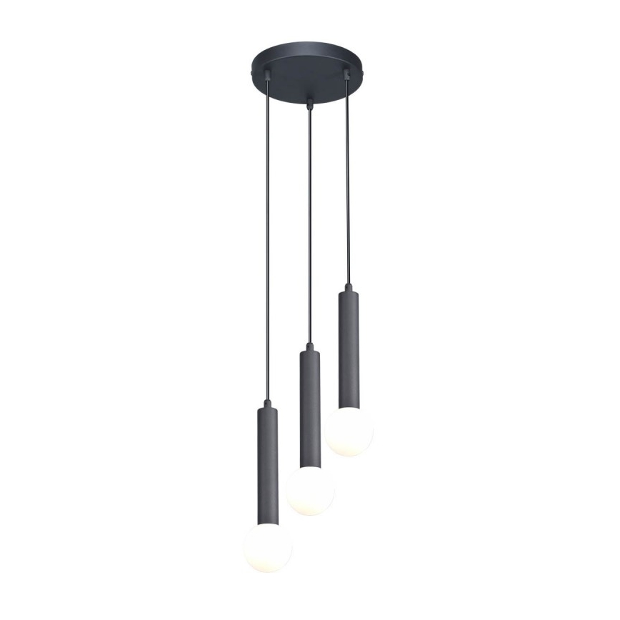 ITALUX - Lampadario a sospensione con cavo FILANO 3xG9/5W/230V nero