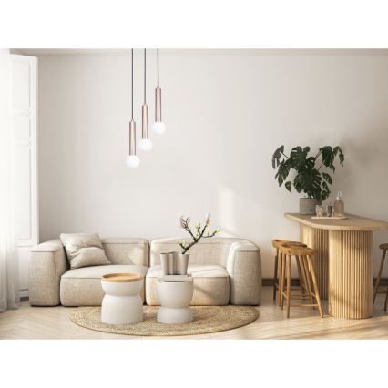 ITALUX - Lampada a sospensione con cavo FILANO 3xG9/5W/230V oro rosa