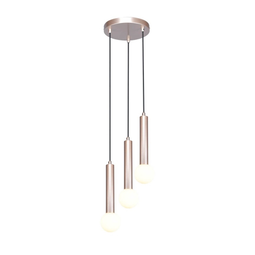 ITALUX - Lampada a sospensione con cavo FILANO 3xG9/5W/230V oro rosa