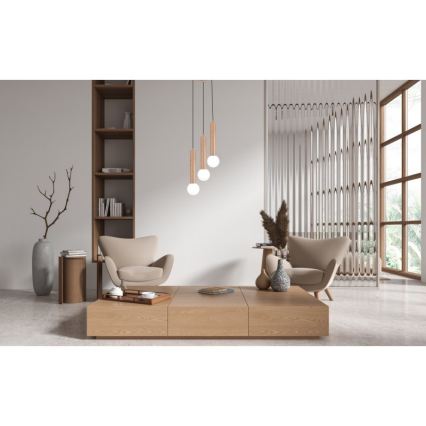 ITALUX - Lampadario sospeso con cavo FILANO 3xG9/5W/230V marrone