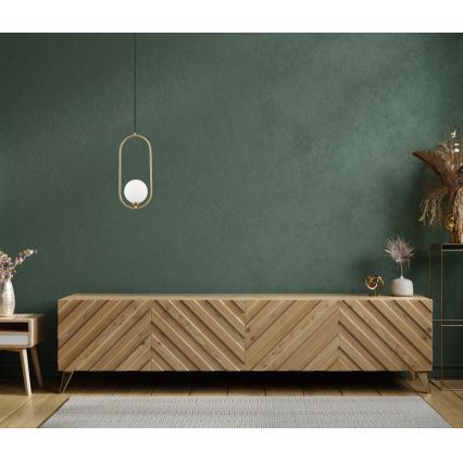 ITALUX - Lampadario a sospensione con filo LUPUS 1xG9/25W/230V nero/oro