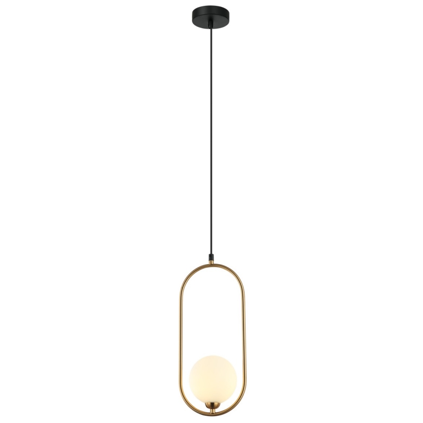 ITALUX - Lampadario a sospensione con filo LUPUS 1xG9/25W/230V nero/oro