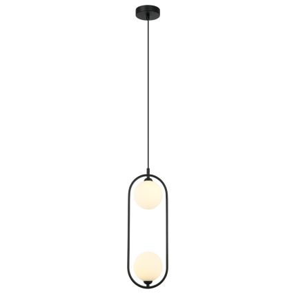 ITALUX - Lampadario a sospensione con filo LUPUS 2xG9/25W/230V nero