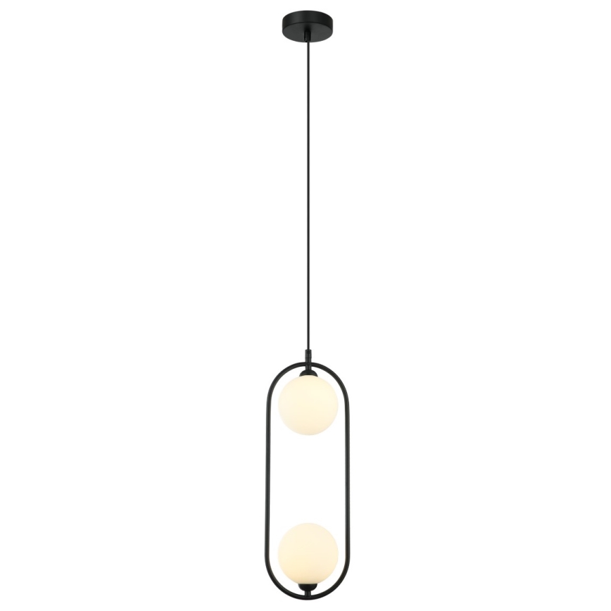 ITALUX - Lampadario a sospensione LUPUS 2xG9/25W/230V nero