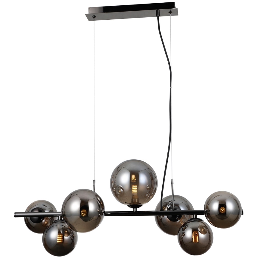 ITALUX - Lampadario a sospensione con filo CANELLO 7xG9/5W/230V nero