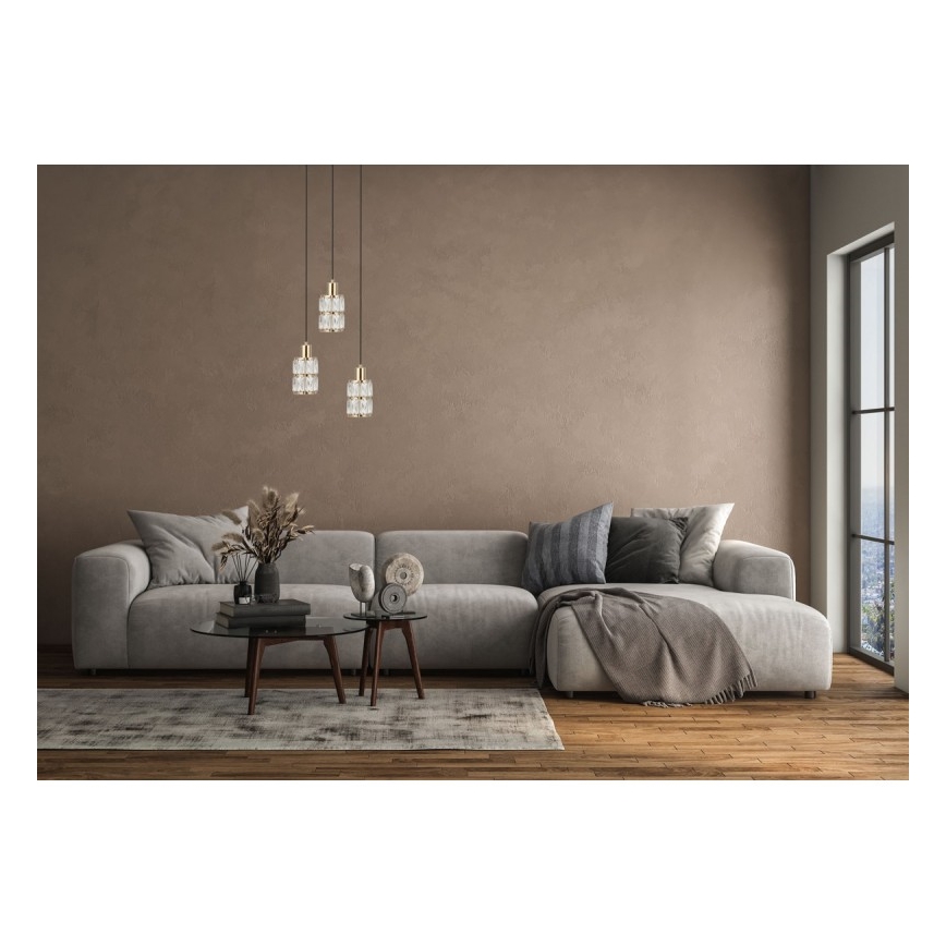 ITALUX - Lampadario a cavo ALMA 3xE27/40W/230V, finitura oro