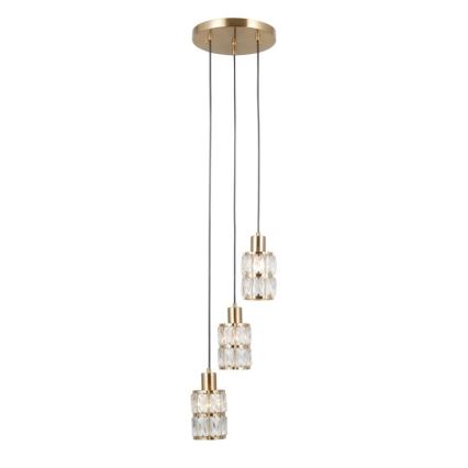 ITALUX - Lampadario a cavo ALMA 3xE27/40W/230V, finitura oro