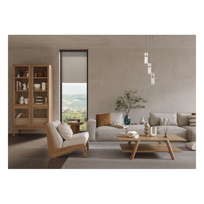 ITALUX - Lampadario a cavo TARASO 3xE14/40W/230V nero/oro
