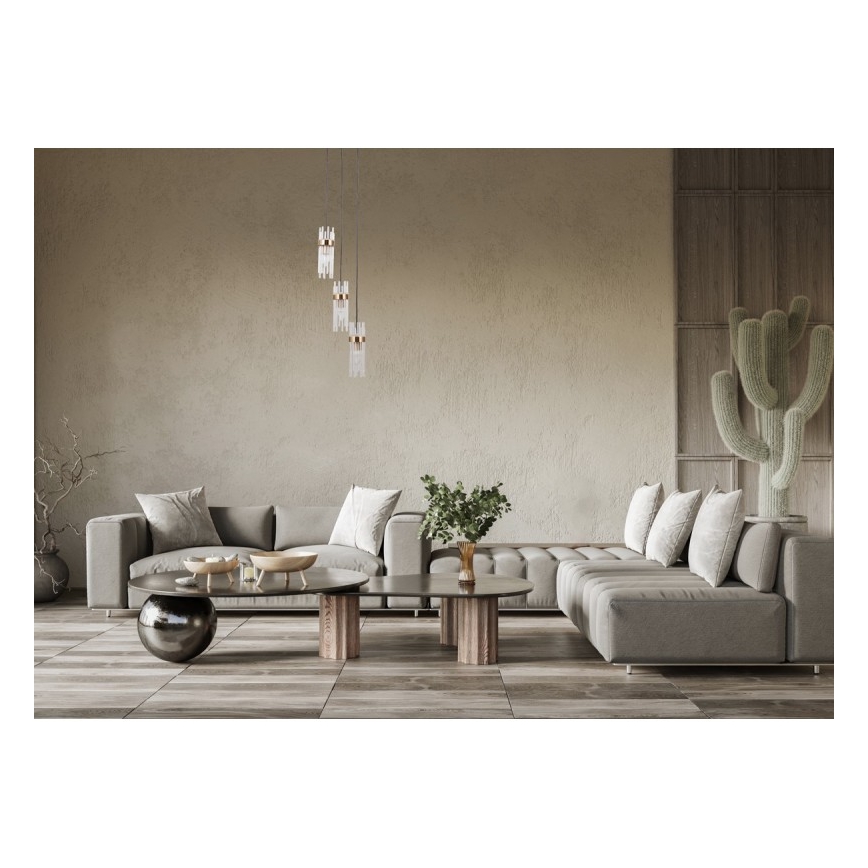 ITALUX - Lampadario sospeso TARASO 3xE14/40W/230V oro