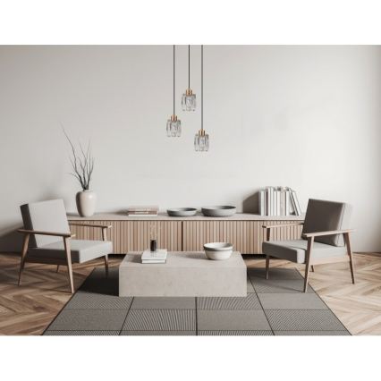 ITALUX - Lampadario a cavo TORNO 3xE14/40W/230V, finitura oro
