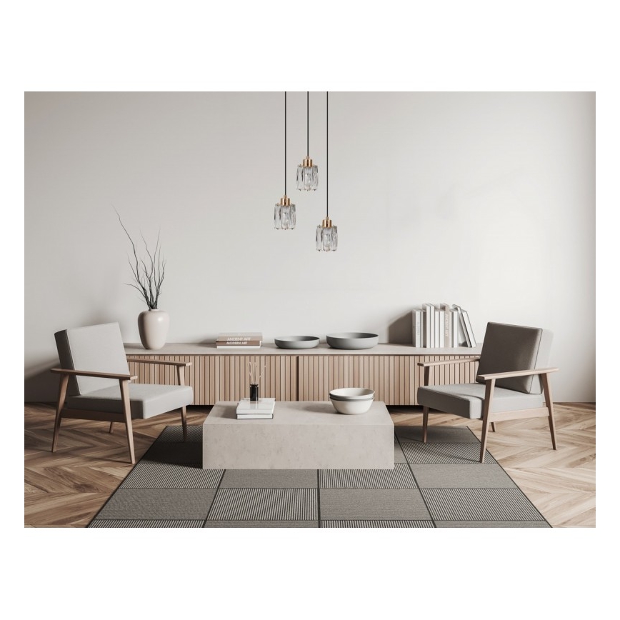 ITALUX - Lampadario a cavo TORNO 3xE14/40W/230V, finitura oro