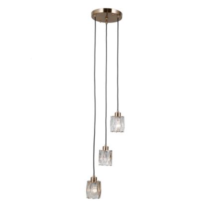 ITALUX - Lampadario a cavo TORNO 3xE14/40W/230V, finitura oro