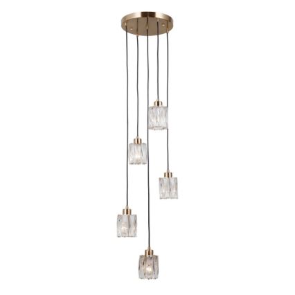 ITALUX - Lampadario a cavo TORNO 5xE14/40W/230V oro